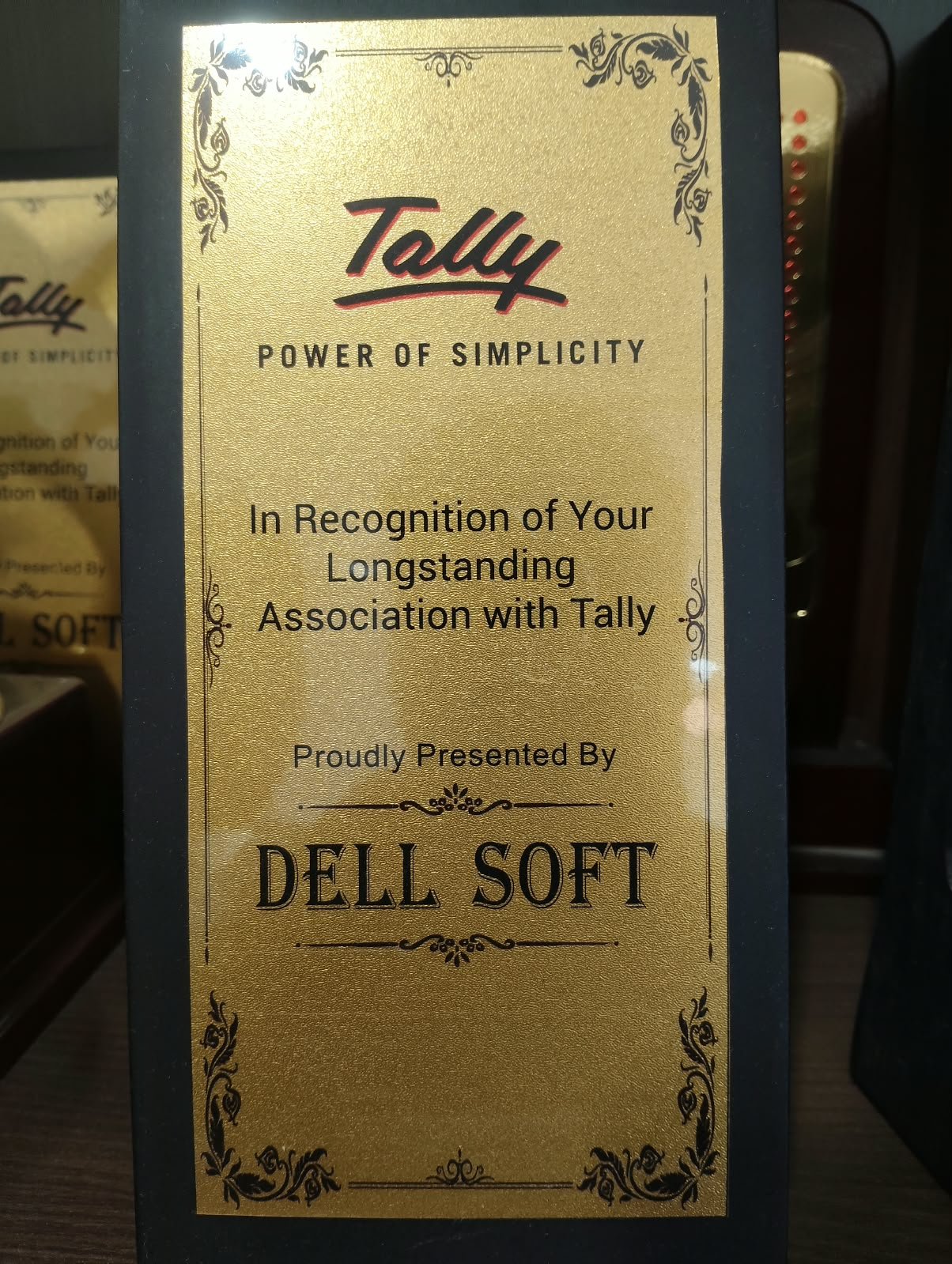 Tally Partner Award - Dell Soft